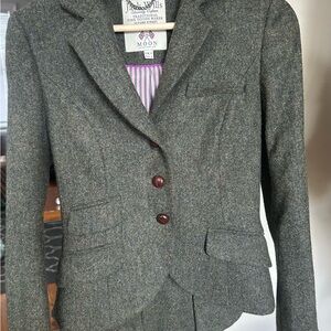 Jack Wills Women's Tweed Blazer with Brown Buttons